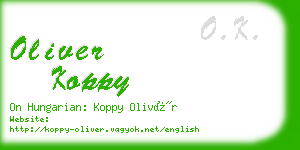 oliver koppy business card